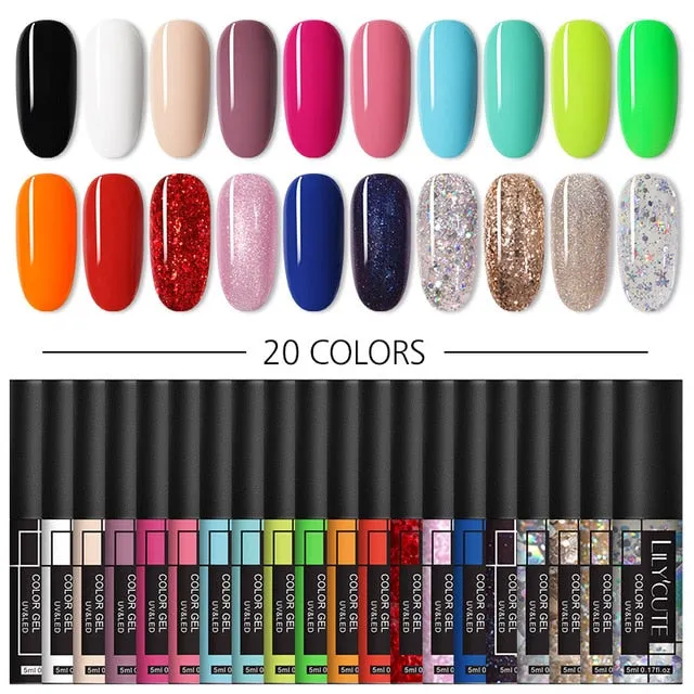 10/20/40 Piece UV LED Soak Off Gel Nail Polish
