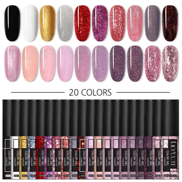 10/20/40 Piece UV LED Soak Off Gel Nail Polish