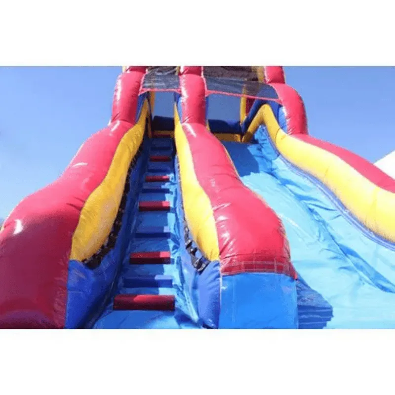 18'H Double Dip Water Slide Wet n Dry (Red)