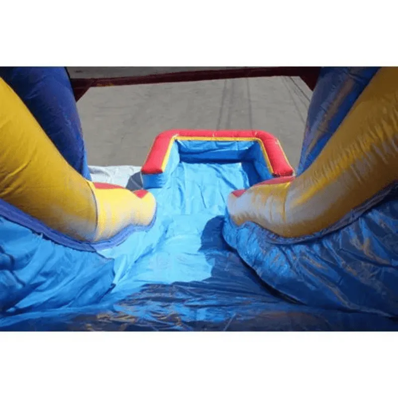 18'H Double Dip Water Slide Wet n Dry (Red)