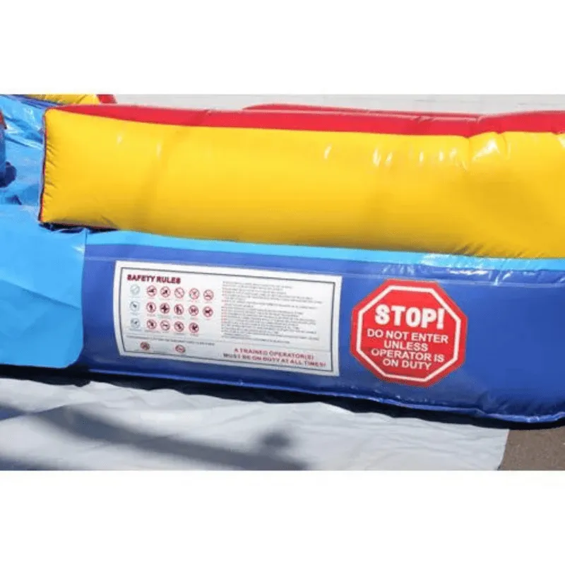 18'H Double Dip Water Slide Wet n Dry (Red)