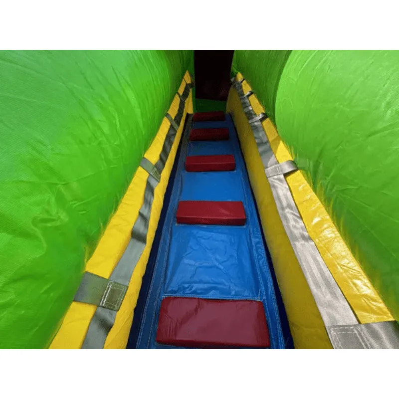 18'H Dura-Lite Rainbow Water Slide w Detachable Pool