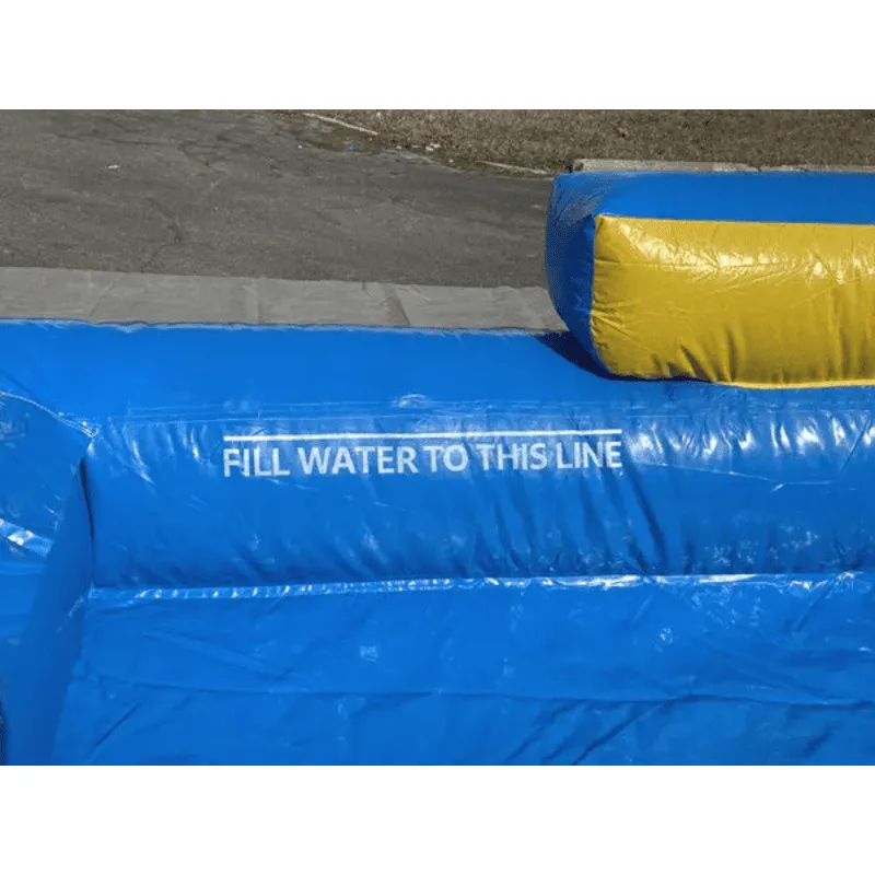 18'H Dura-Lite Rainbow Water Slide w Detachable Pool