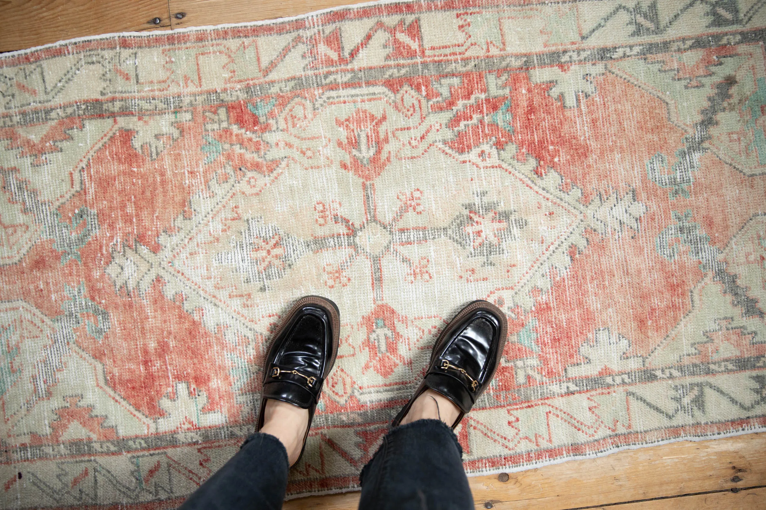 2.5x5 Vintage Distressed Oushak Rug Runner