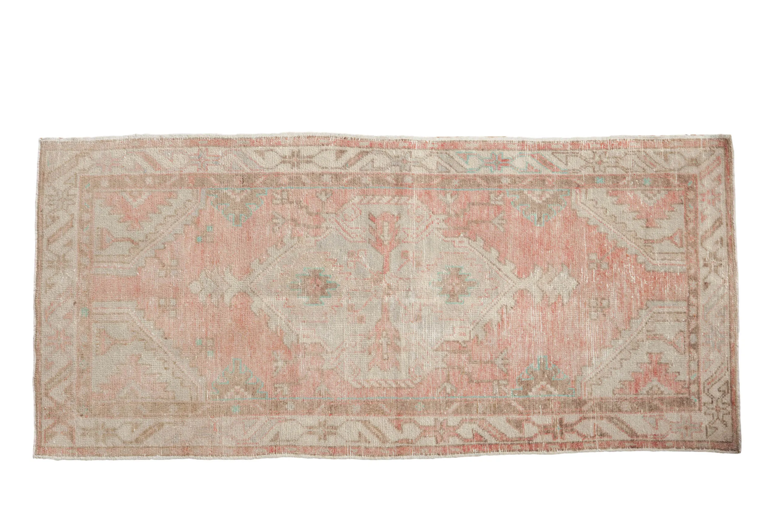 2.5x5.5 Vintage Distressed Oushak Rug Runner