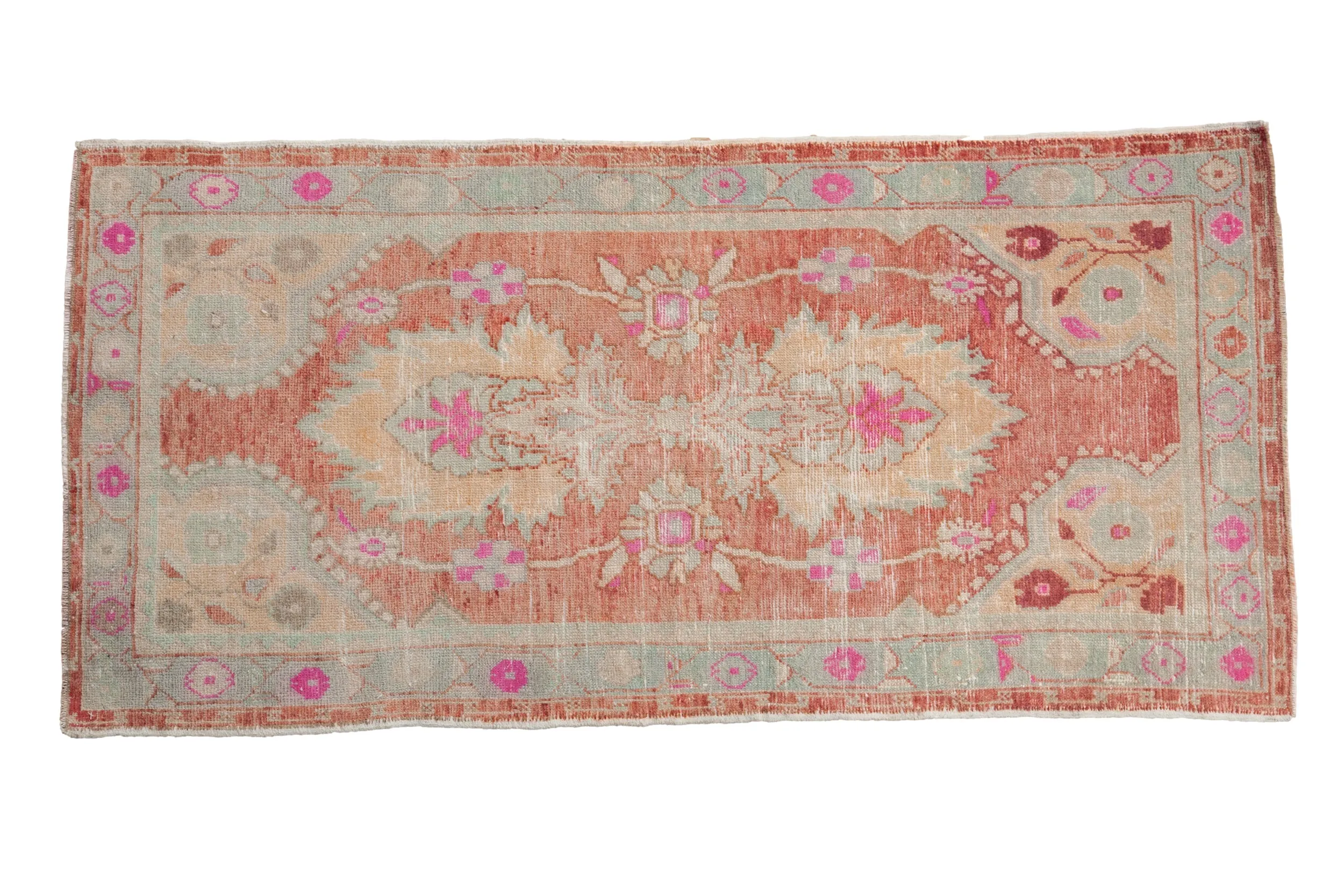2.5x5.5 Vintage Distressed Oushak Rug Runner