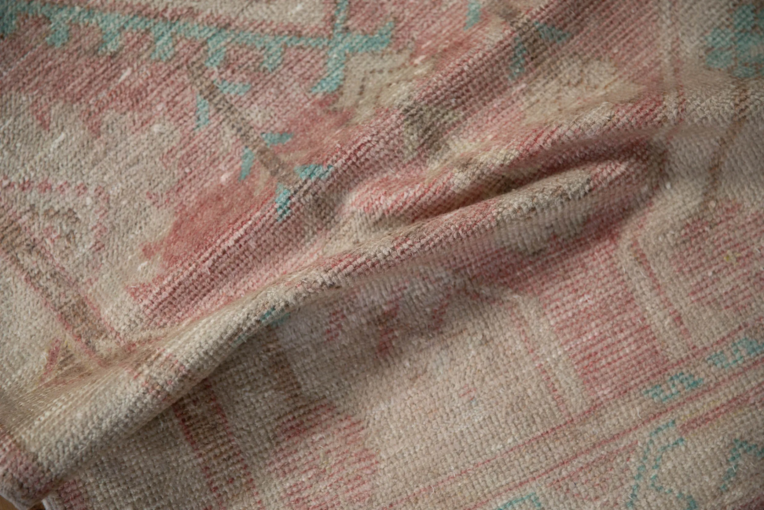 2.5x5.5 Vintage Distressed Oushak Rug Runner