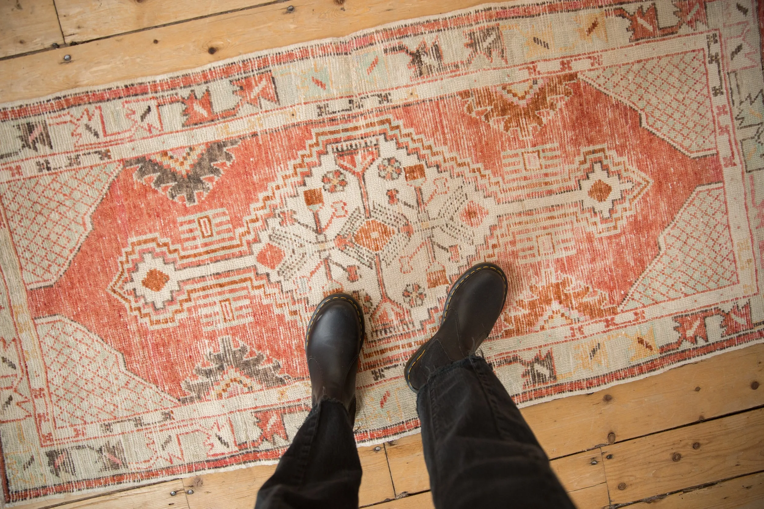 2.5x5.5 Vintage Distressed Oushak Rug Runner