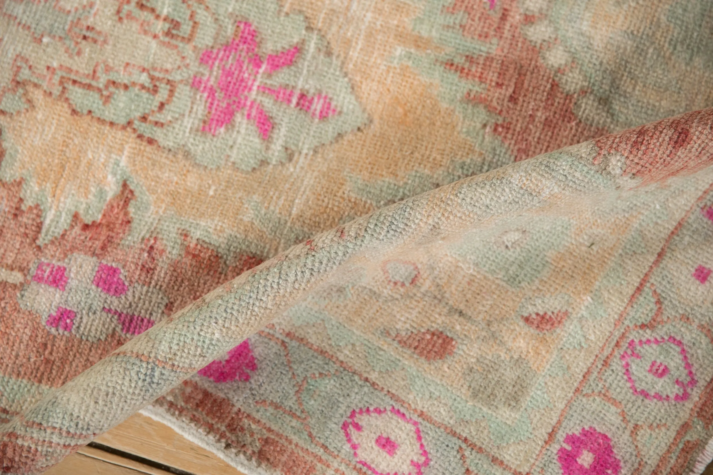 2.5x5.5 Vintage Distressed Oushak Rug Runner