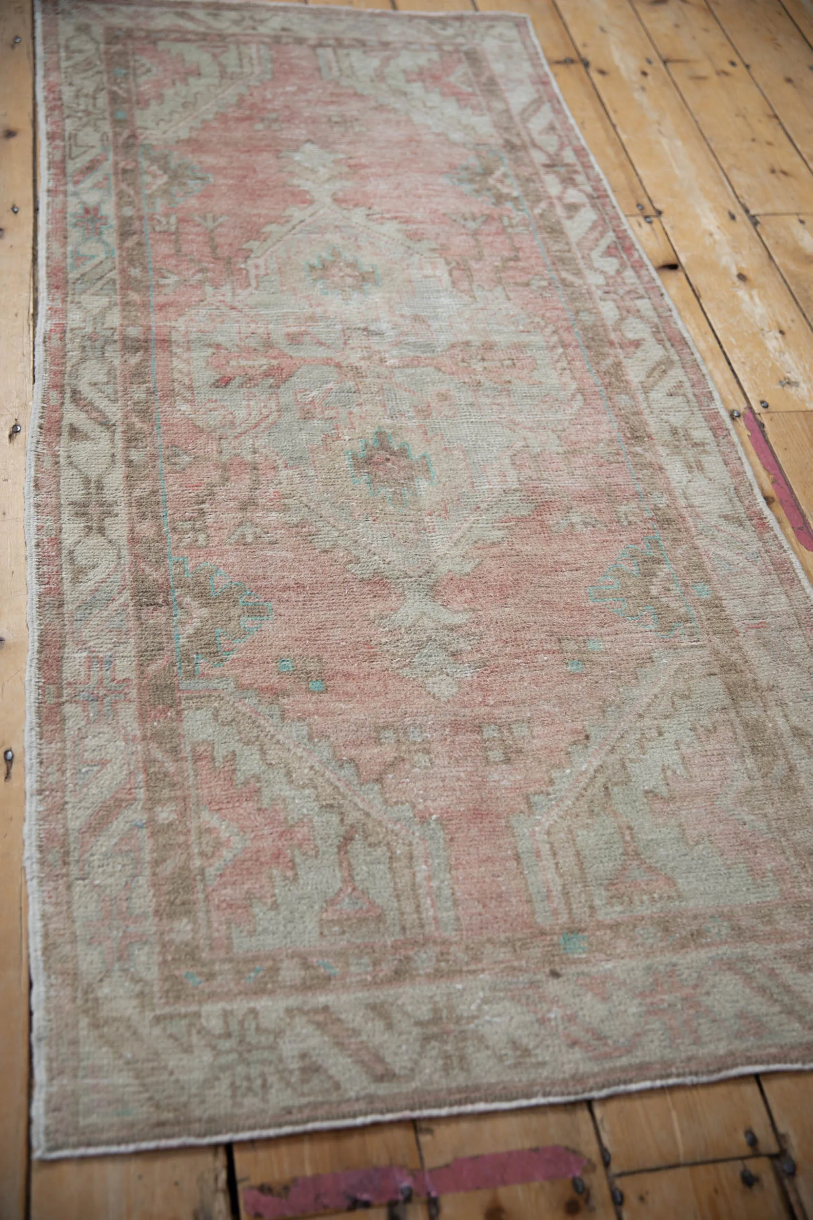 2.5x5.5 Vintage Distressed Oushak Rug Runner