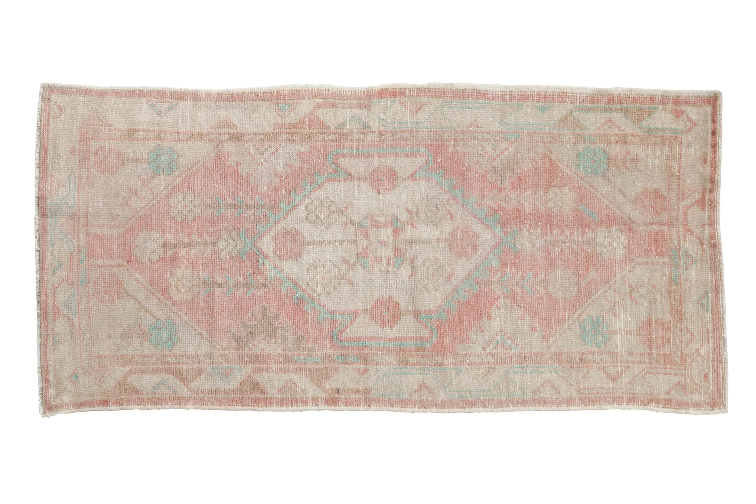 2.5x5.5 Vintage Distressed Oushak Rug Runner