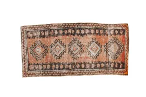 2x4.5 Vintage Distressed Oushak Rug Runner
