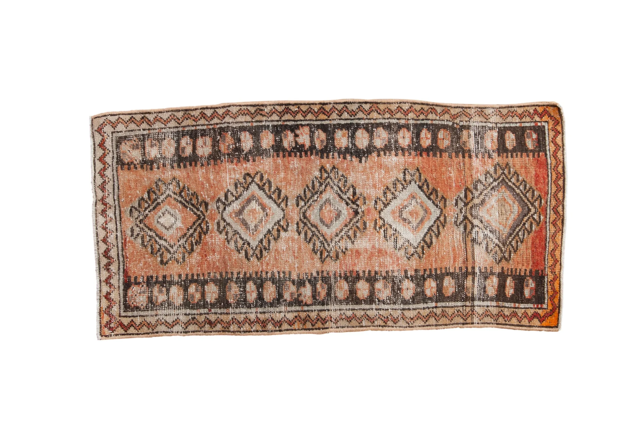 2x4.5 Vintage Distressed Oushak Rug Runner