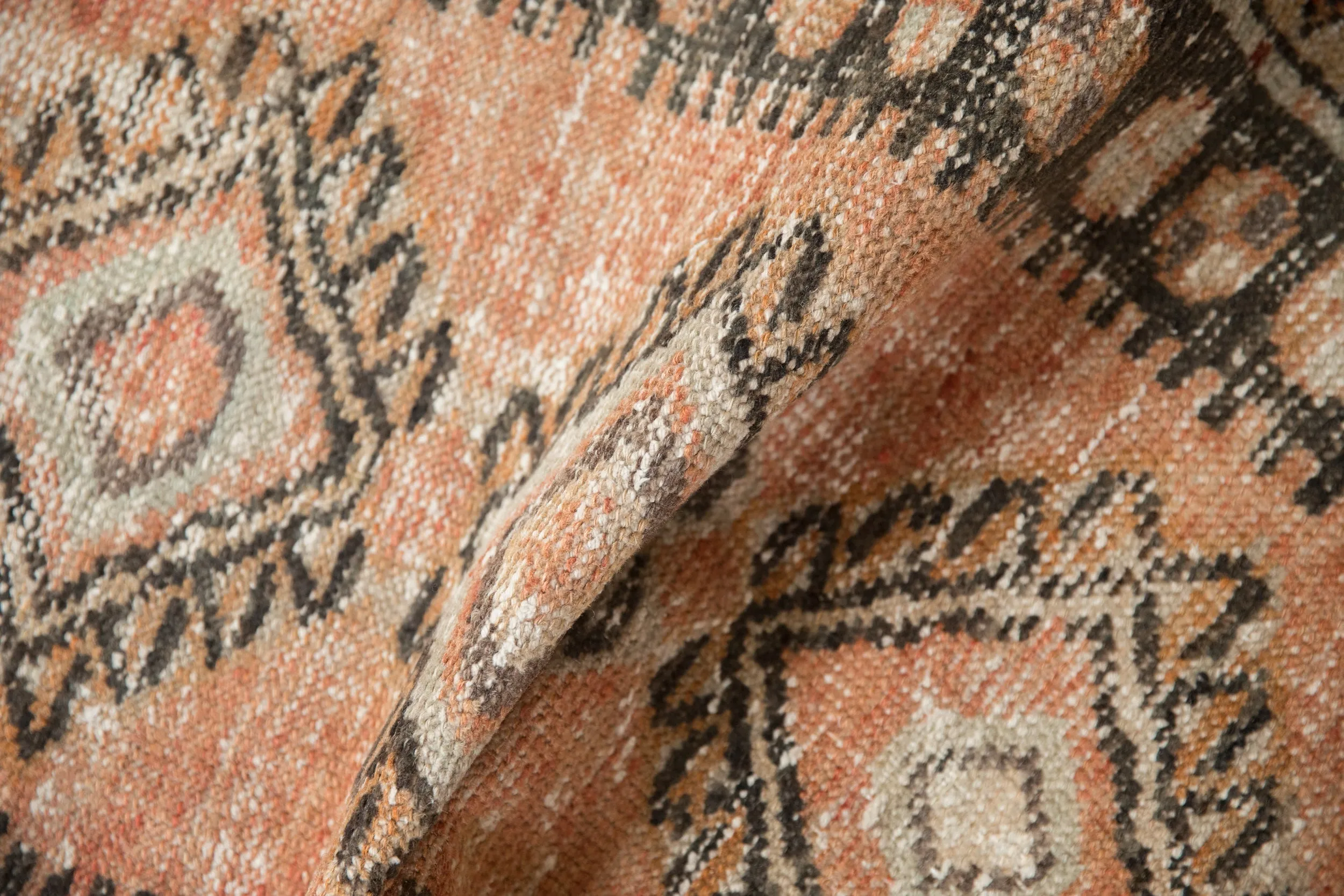 2x4.5 Vintage Distressed Oushak Rug Runner