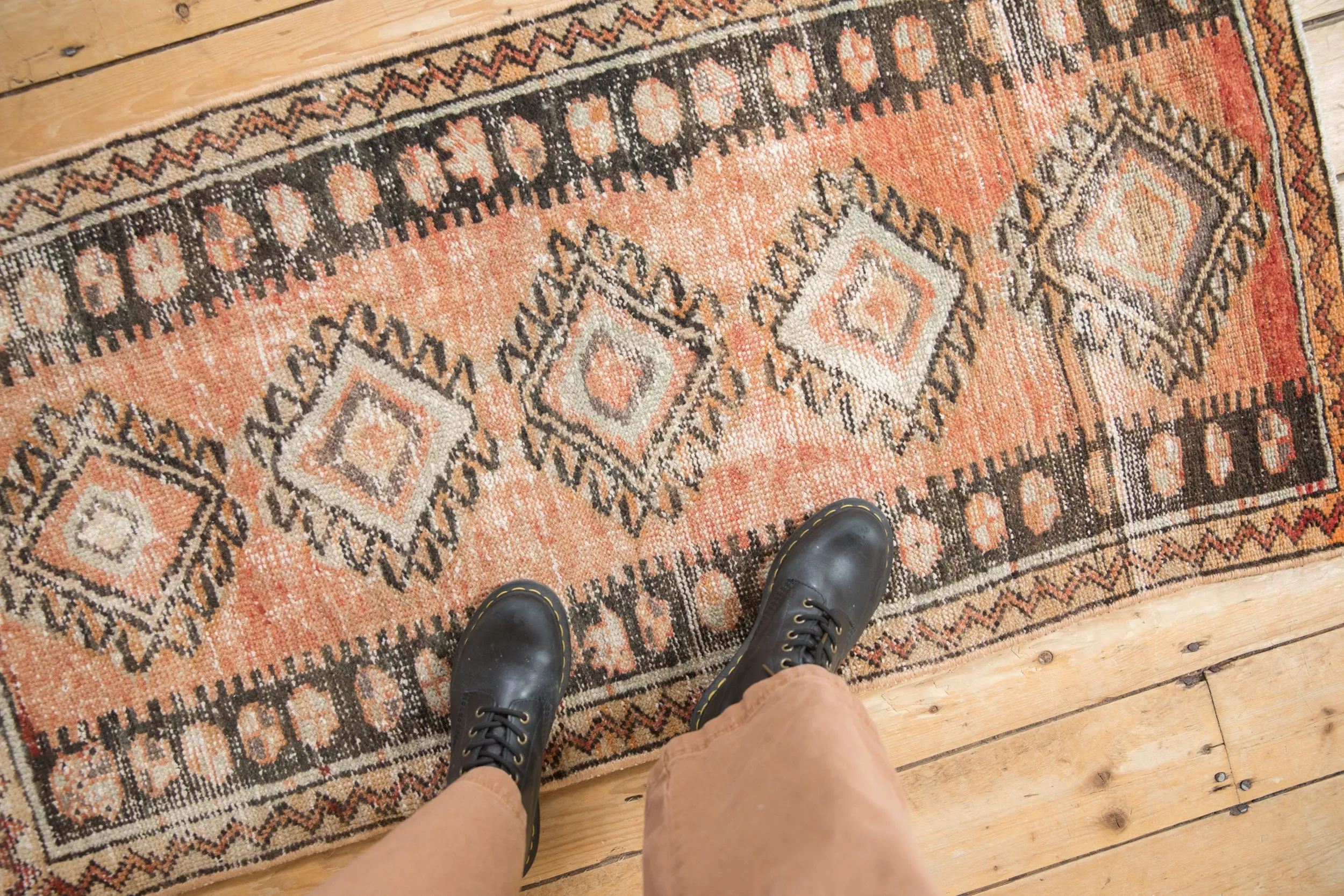 2x4.5 Vintage Distressed Oushak Rug Runner