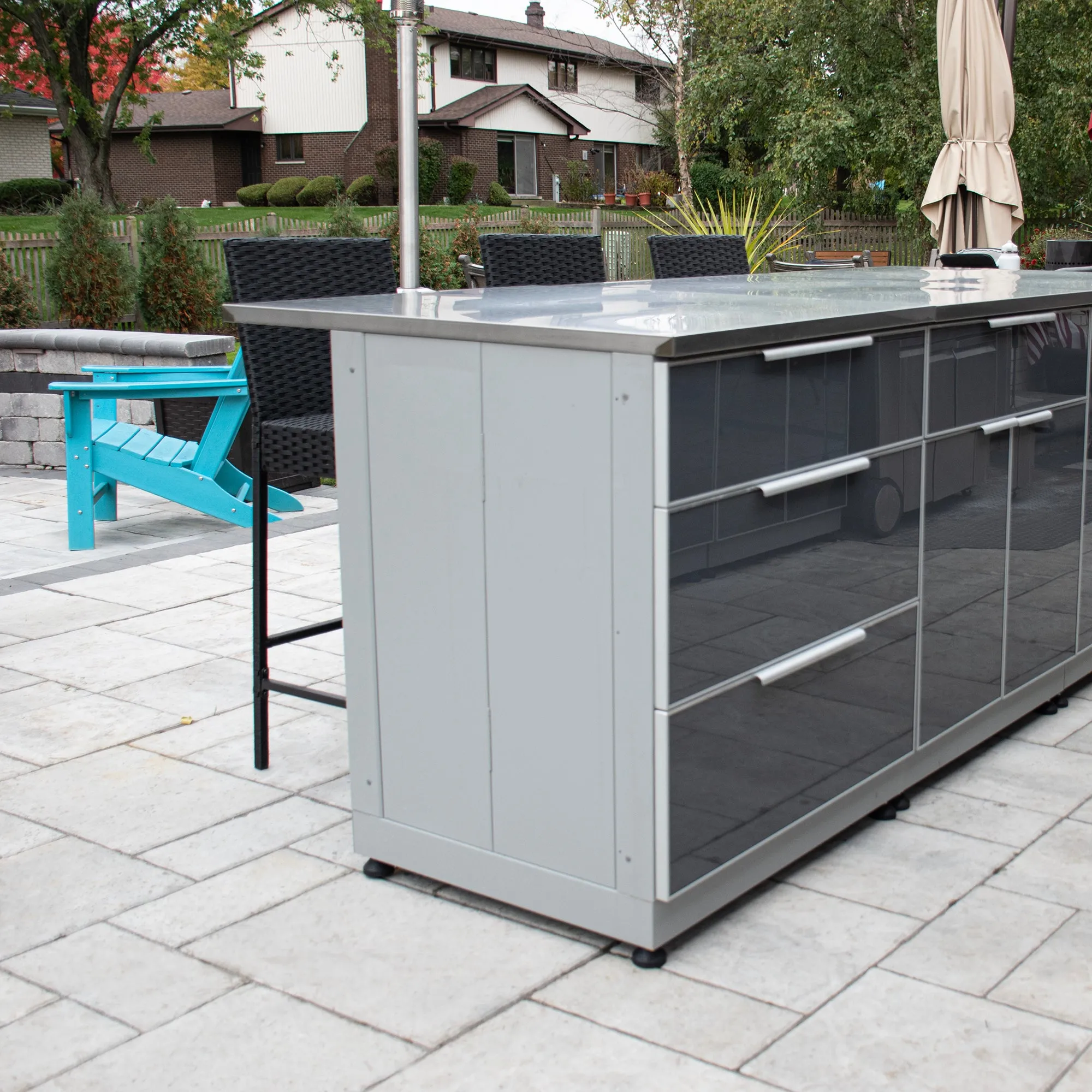 3 Drawer Outdoor Kitchen Cabinet