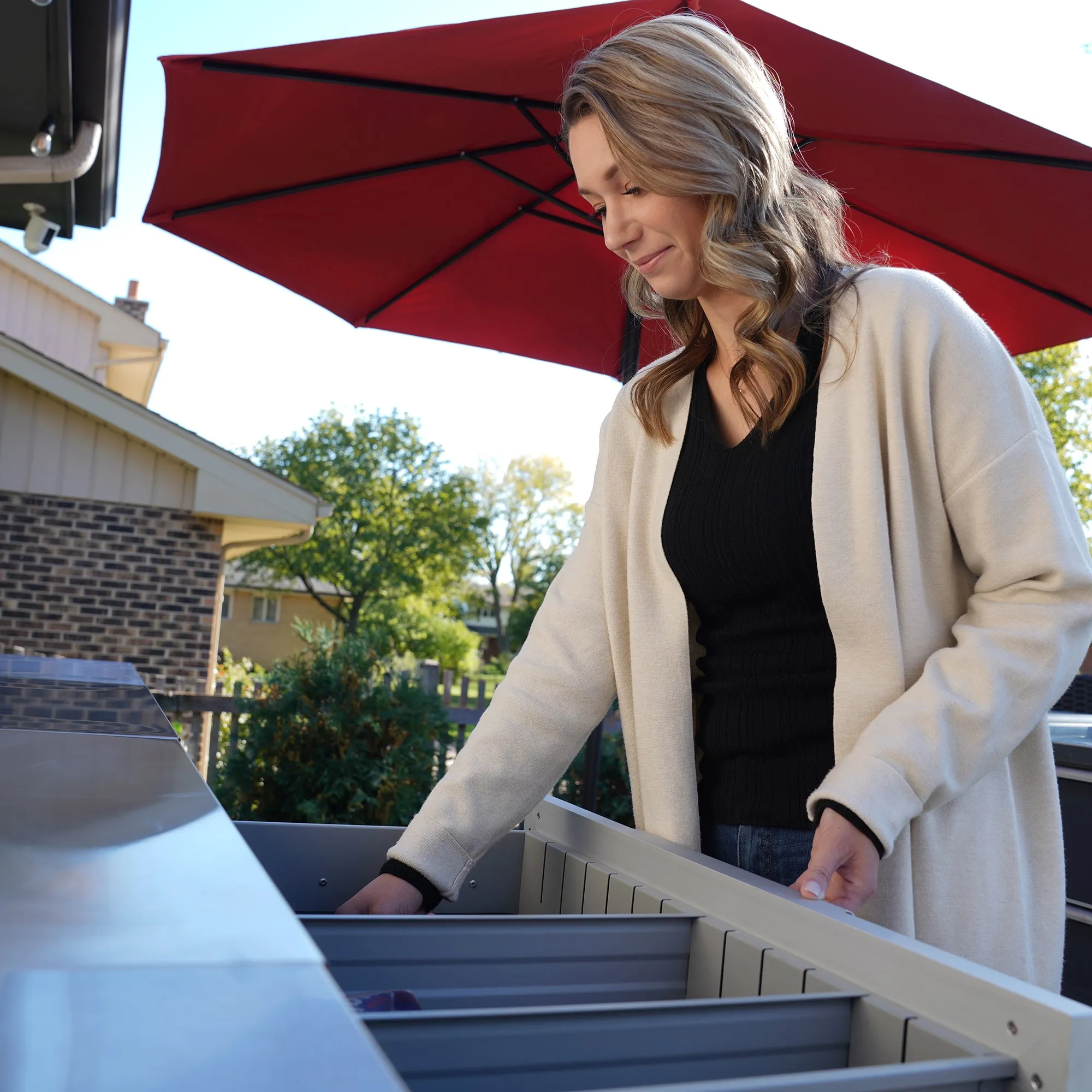 3 Drawer Outdoor Kitchen Cabinet