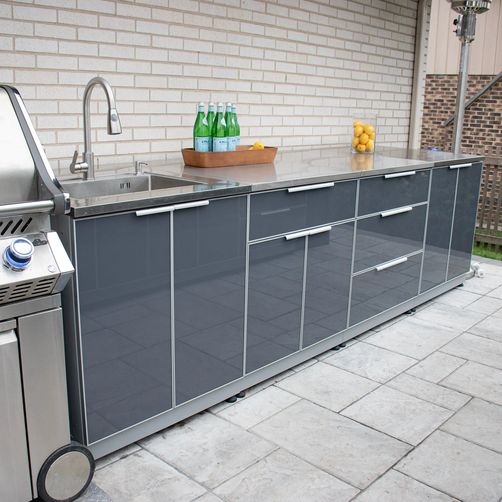 3 Drawer Outdoor Kitchen Cabinet