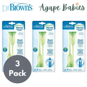 [3-Pack] Dr Brown's 8oz/250ml Narrow Neck Option  Replacement Kit