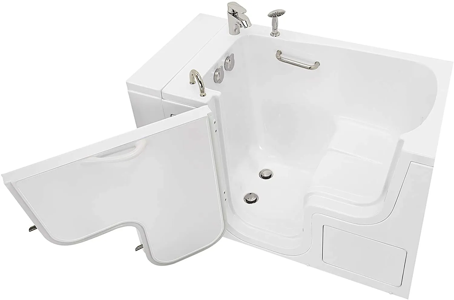 32x52 Transfer Soaking Acrylic Walk-In Tub, Fast Fill Faucet, Left 2" Dual Drain