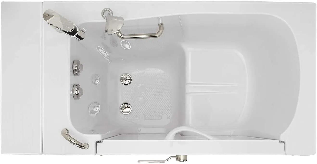 32x52 Transfer Soaking Acrylic Walk-In Tub, Fast Fill Faucet, Left 2" Dual Drain