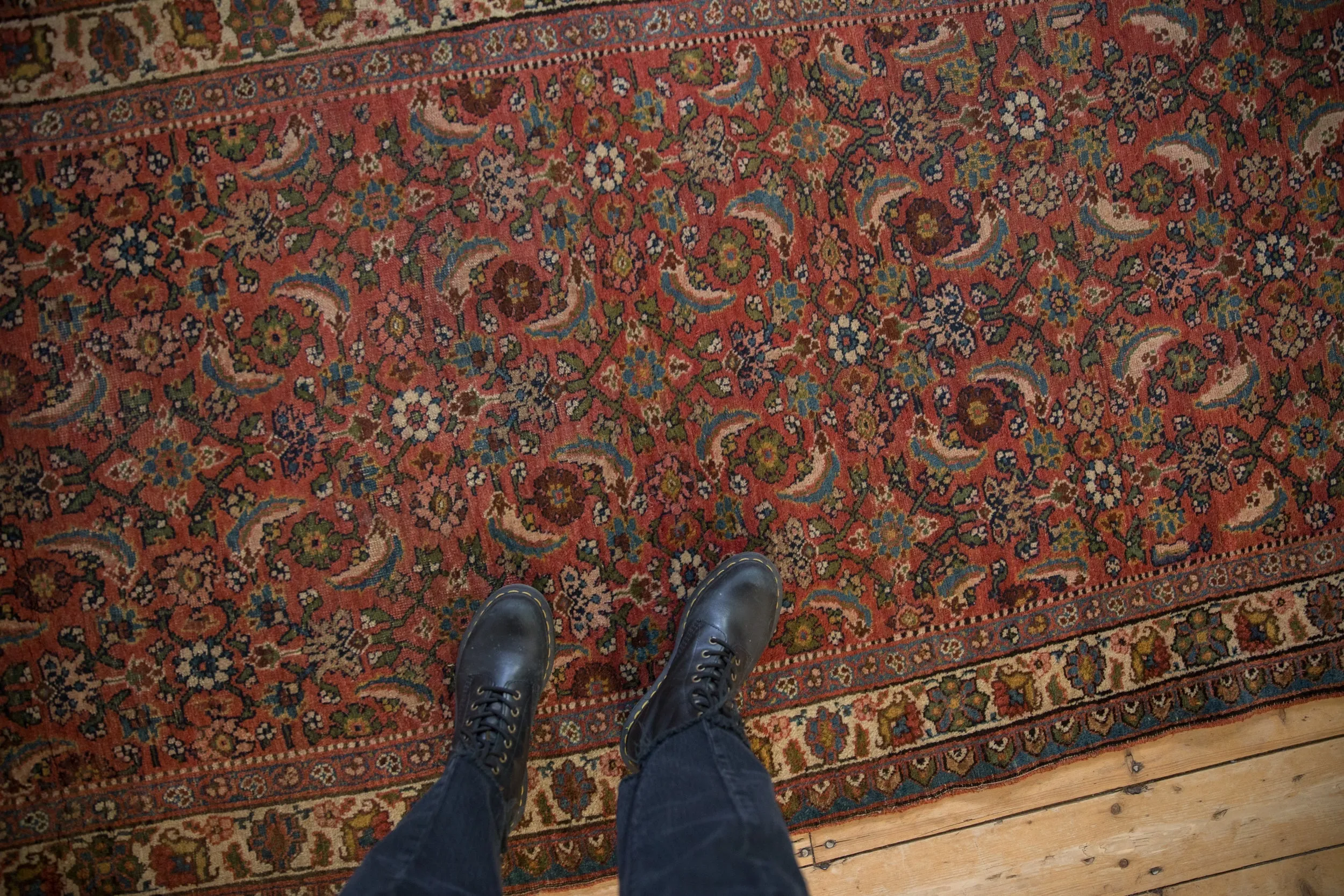 3.5x10 Vintage Bijar Rug Runner