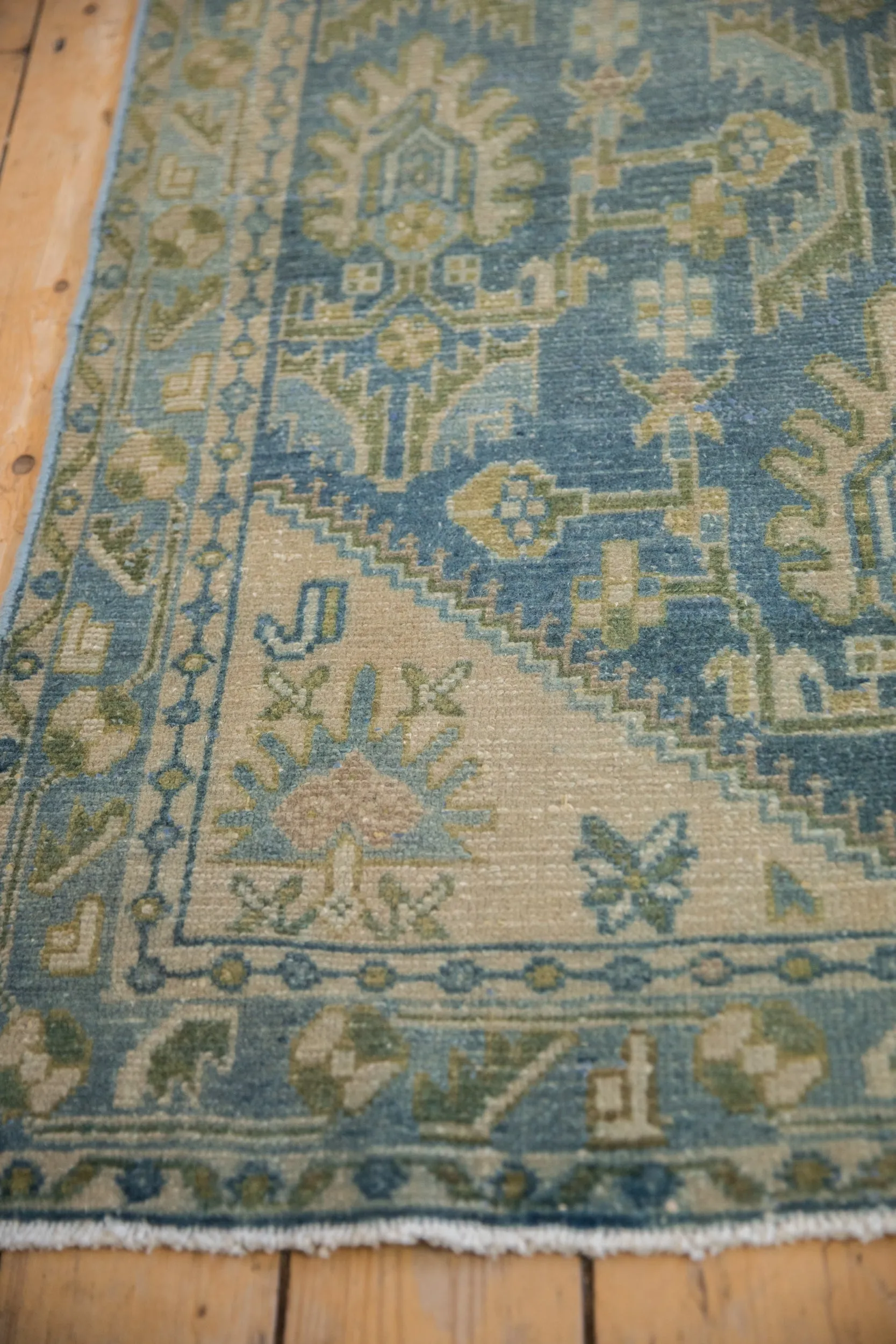 3.5x10 Vintage Distressed Hamadan Rug Runner