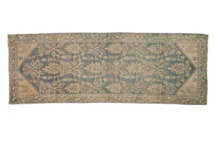 3.5x10 Vintage Distressed Hamadan Rug Runner