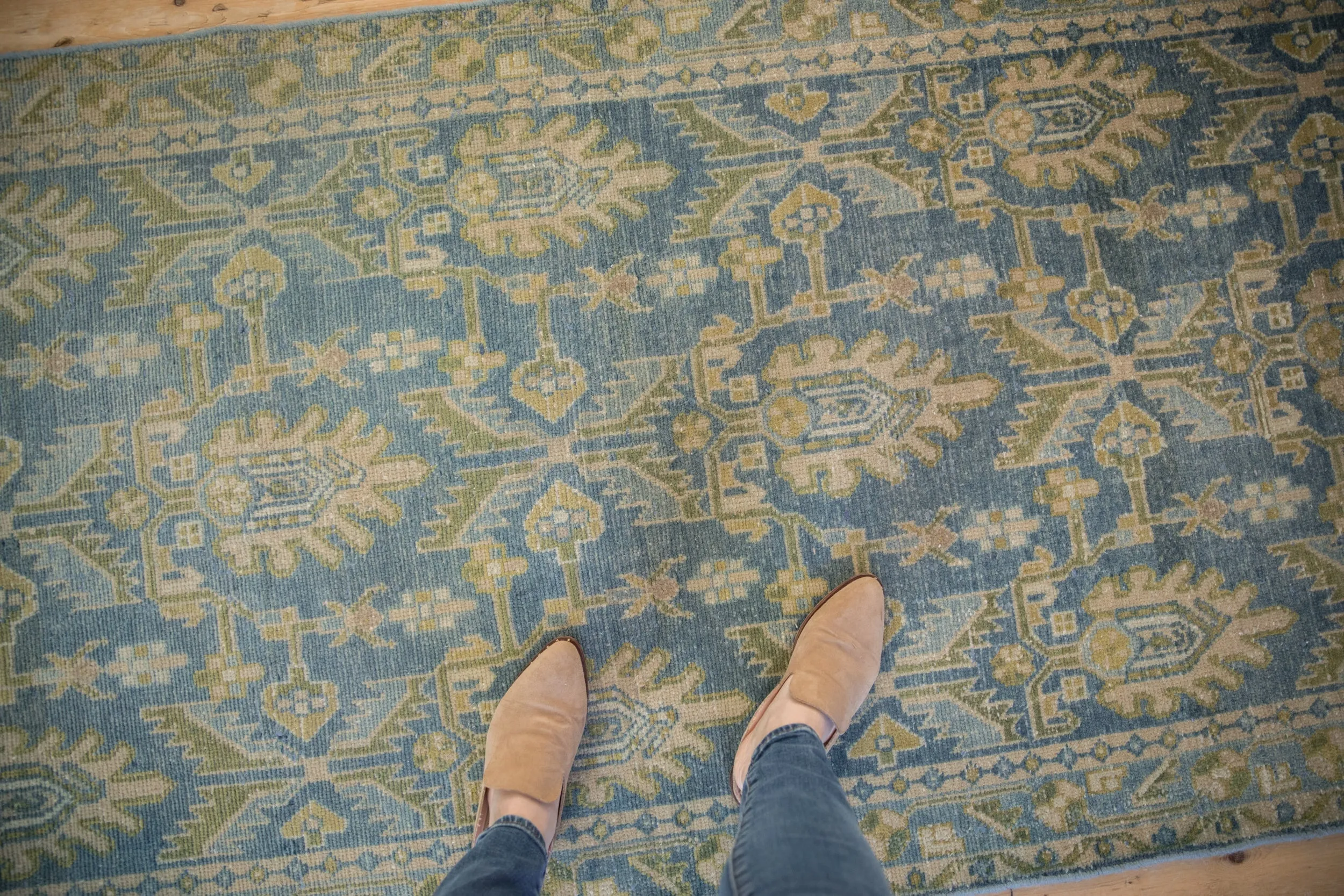 3.5x10 Vintage Distressed Hamadan Rug Runner