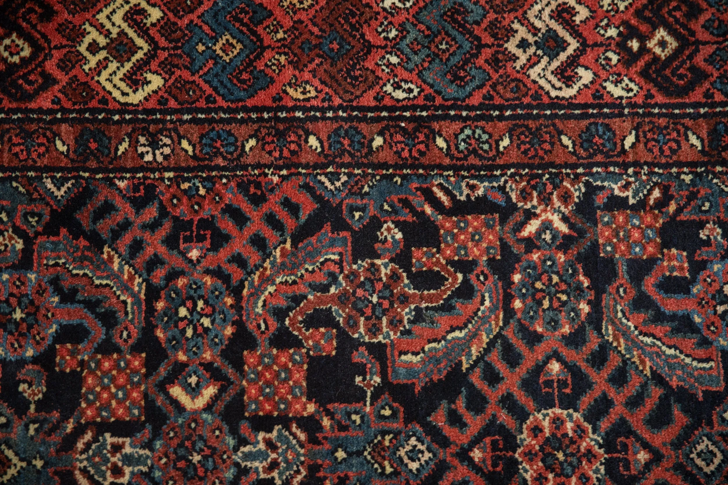 3.5x12 Vintage Hamadan Rug Runner