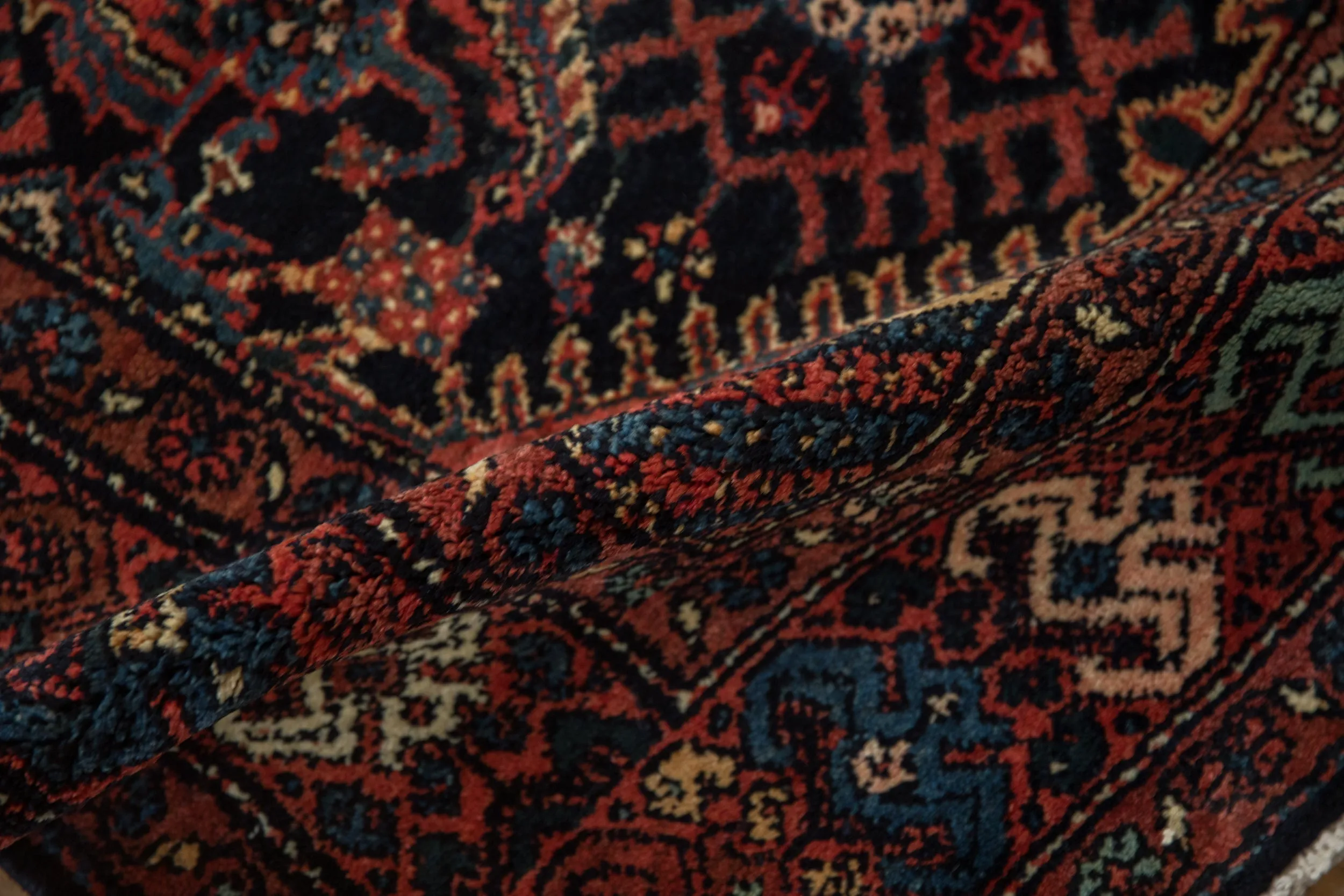 3.5x12 Vintage Hamadan Rug Runner
