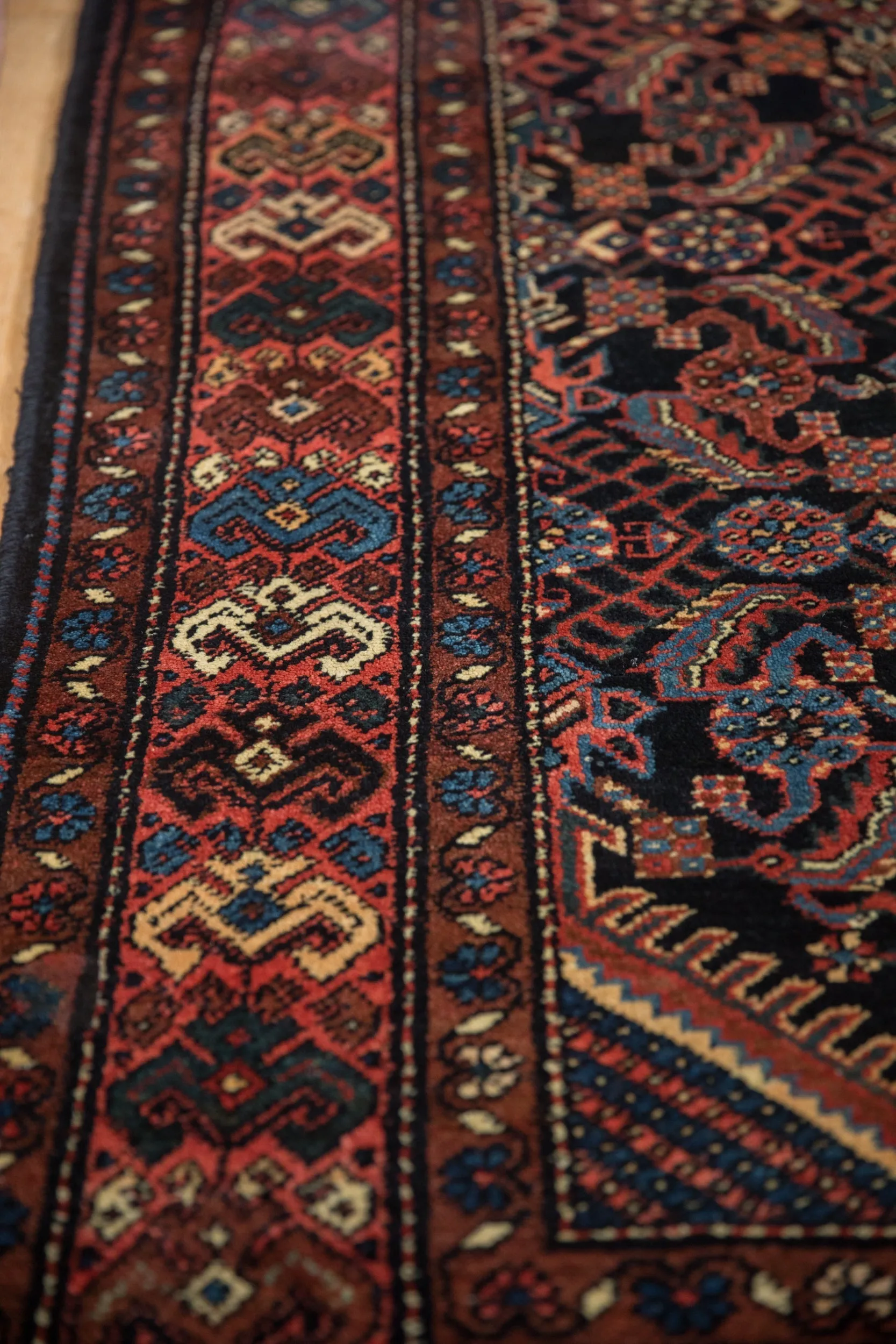 3.5x12 Vintage Hamadan Rug Runner