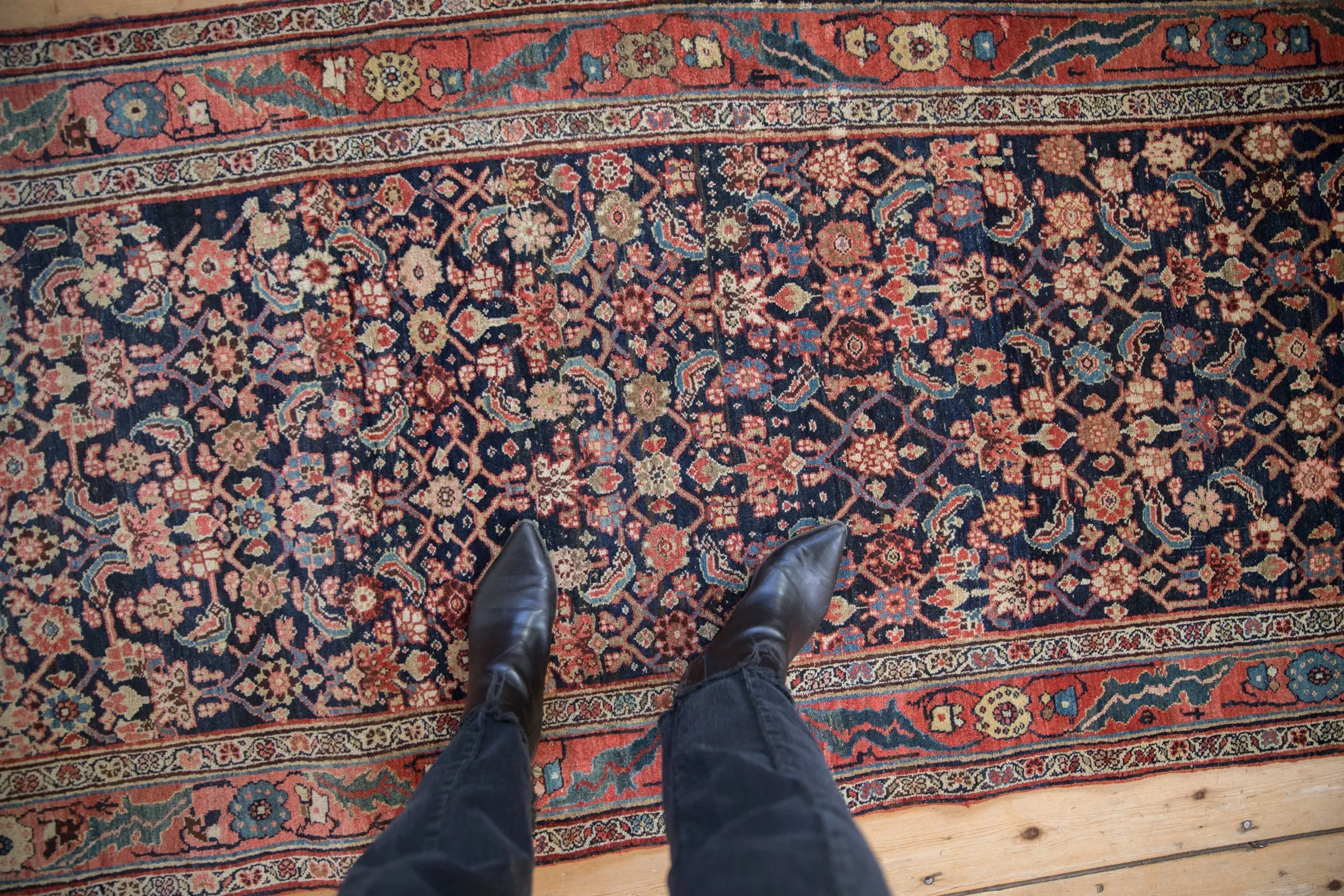 3.5x14.5 Vintage Bijar Rug Runner