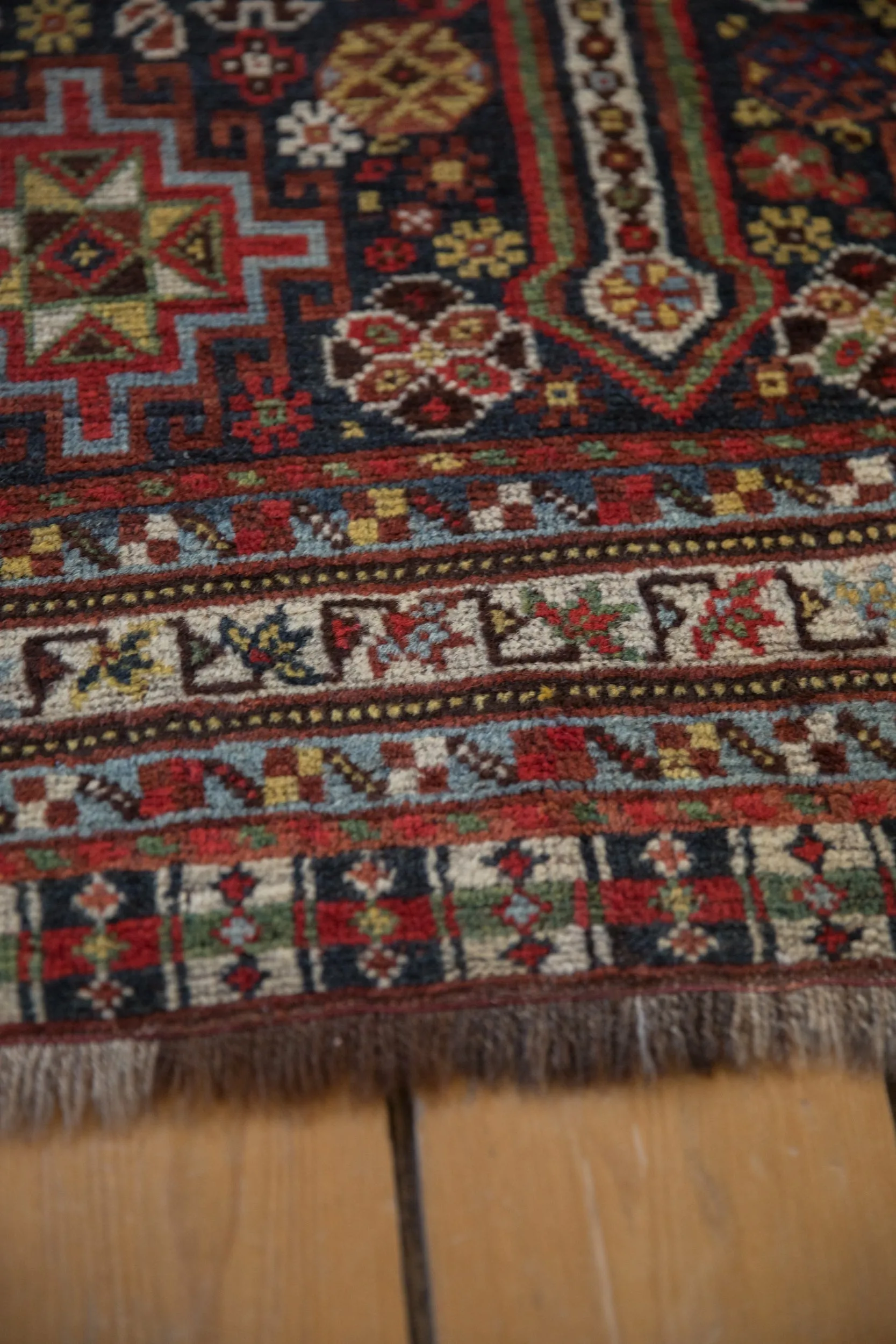 3.5x15 Antique Qashqai Rug Runner
