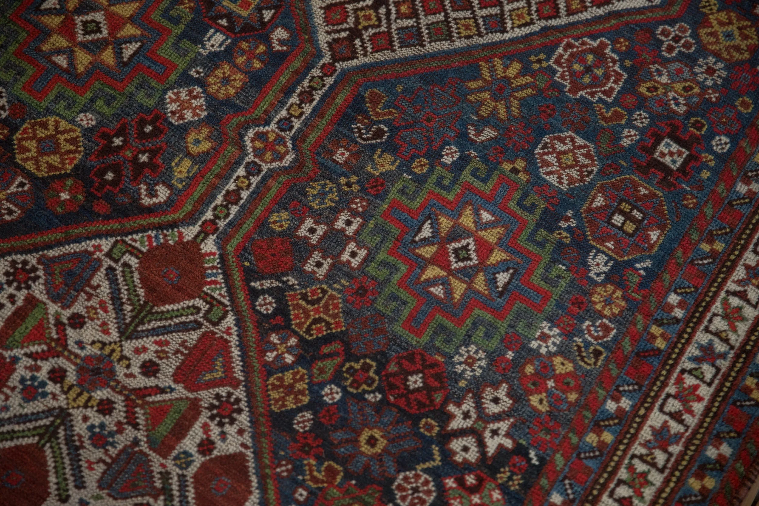 3.5x15 Antique Qashqai Rug Runner