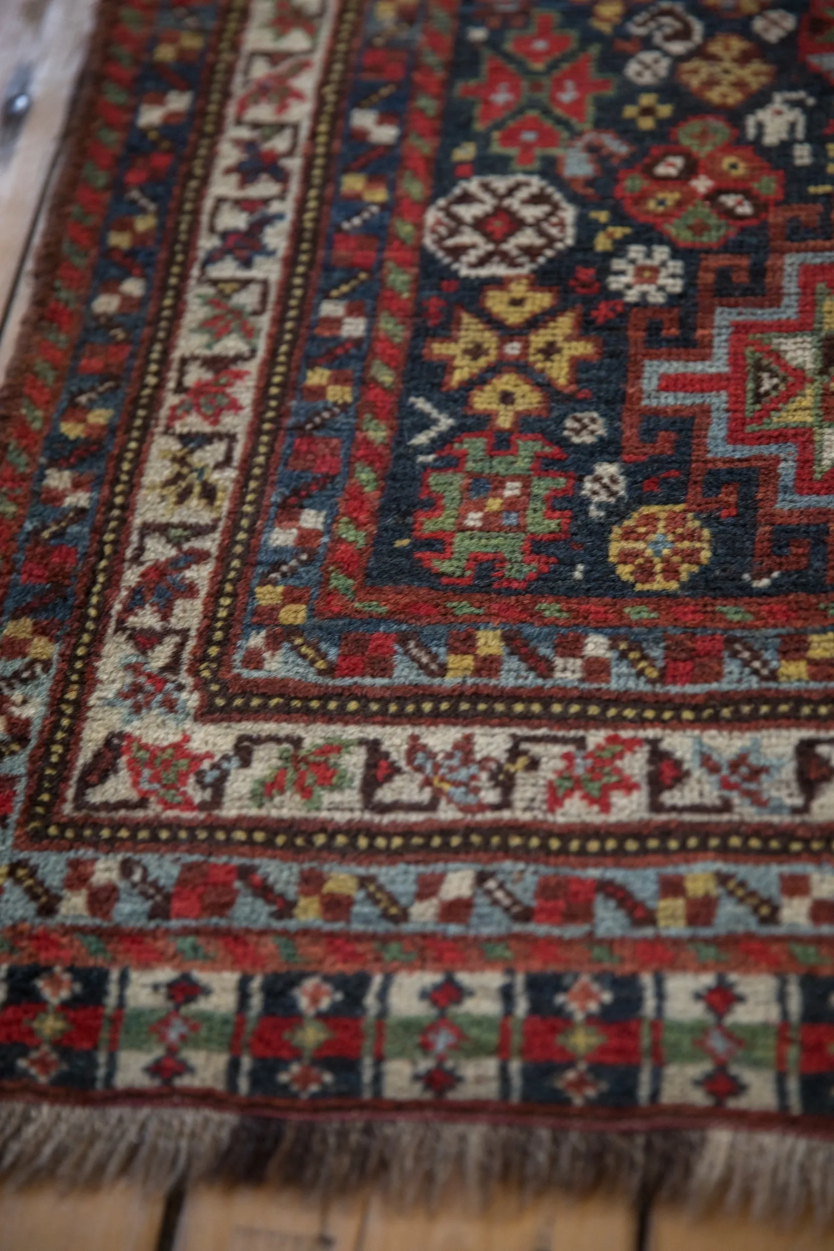 3.5x15 Antique Qashqai Rug Runner