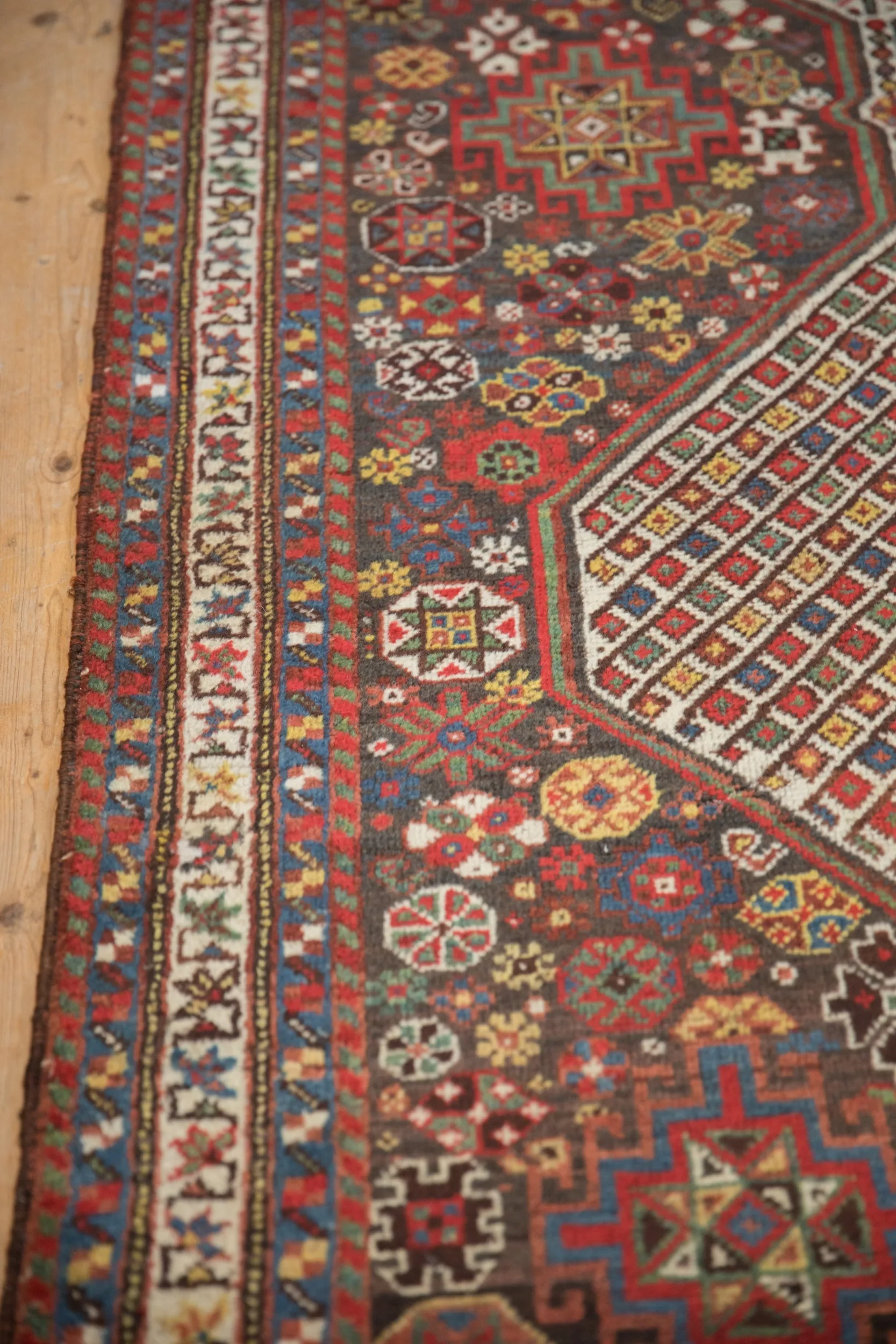 3.5x15 Antique Qashqai Rug Runner