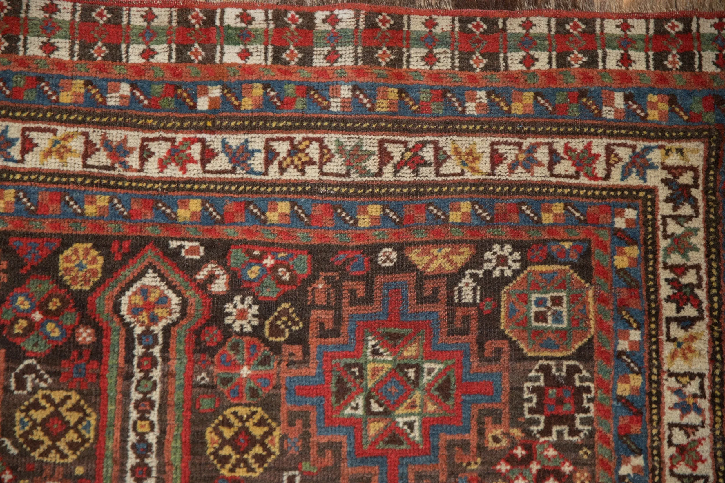 3.5x15 Antique Qashqai Rug Runner