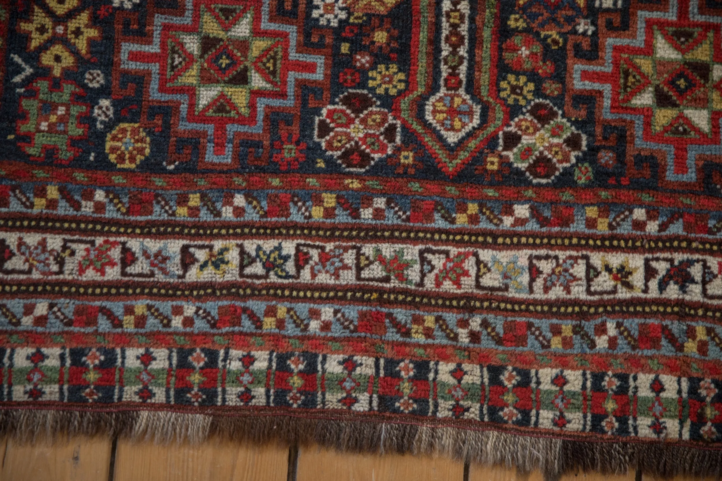 3.5x15 Antique Qashqai Rug Runner