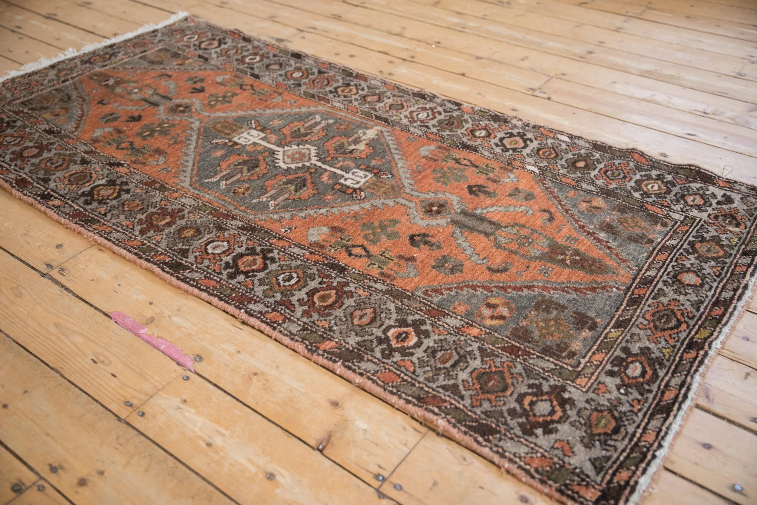 3x6.5 Vintage Distressed Hamadan Rug Runner