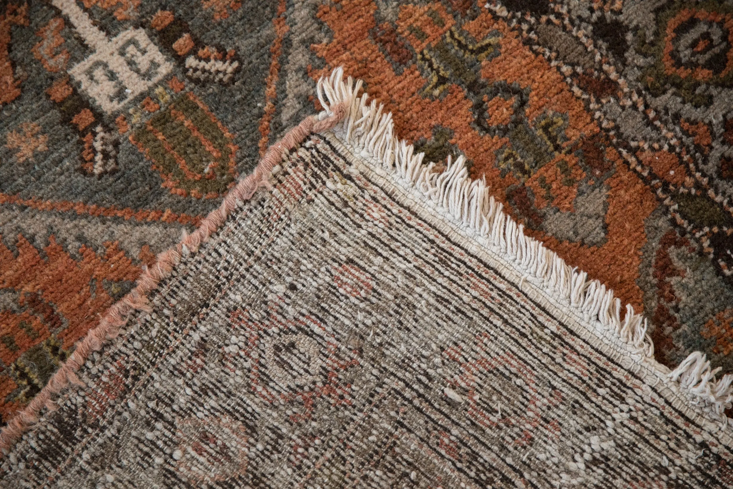 3x6.5 Vintage Distressed Hamadan Rug Runner