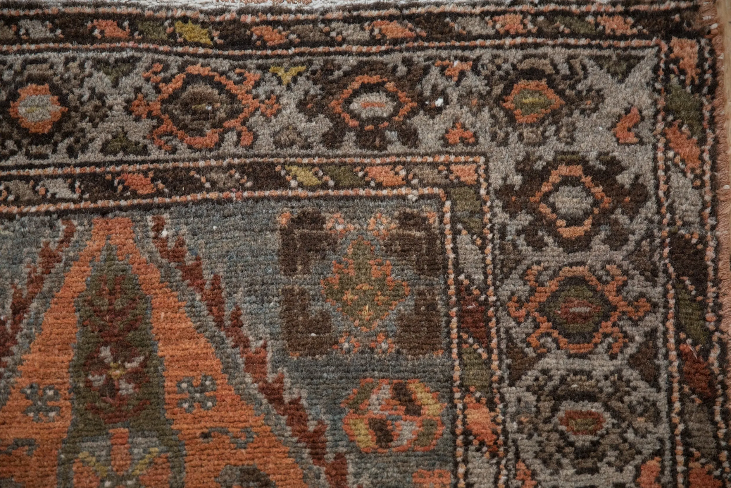 3x6.5 Vintage Distressed Hamadan Rug Runner
