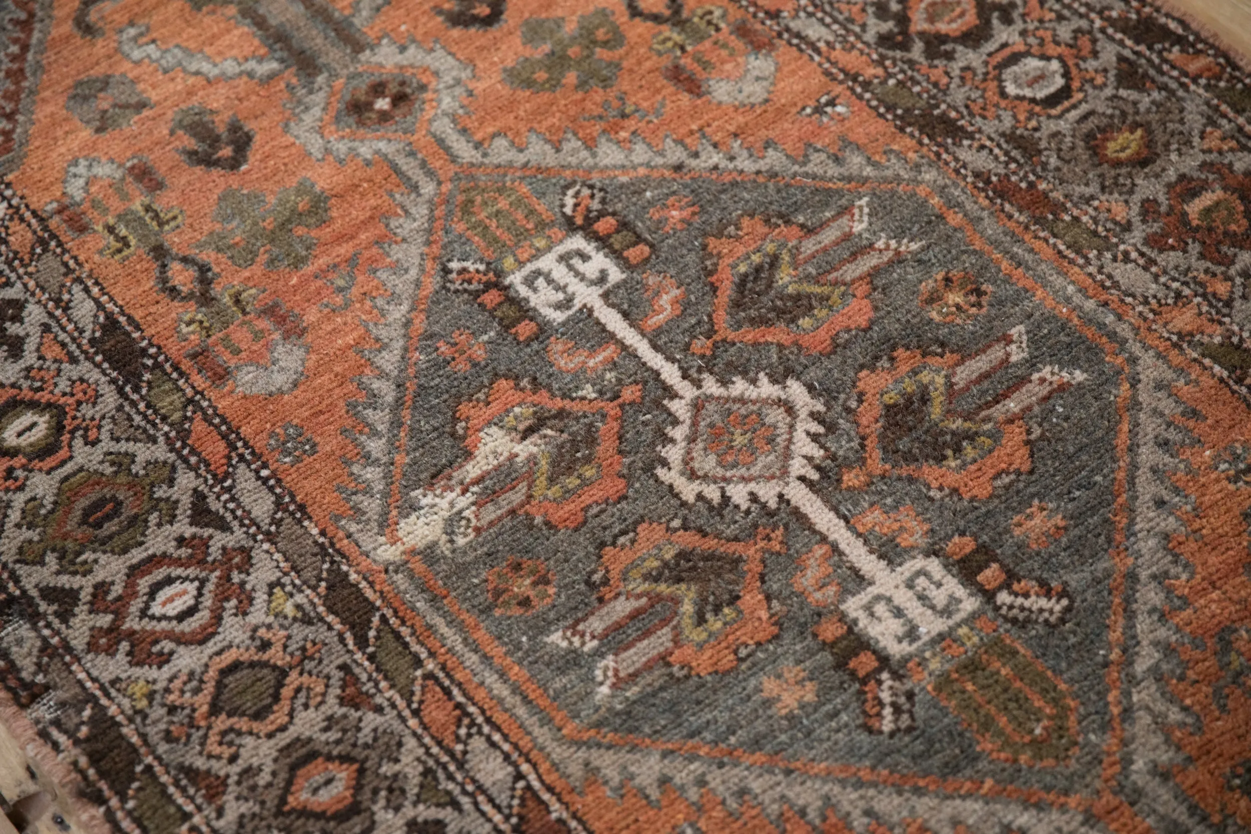 3x6.5 Vintage Distressed Hamadan Rug Runner