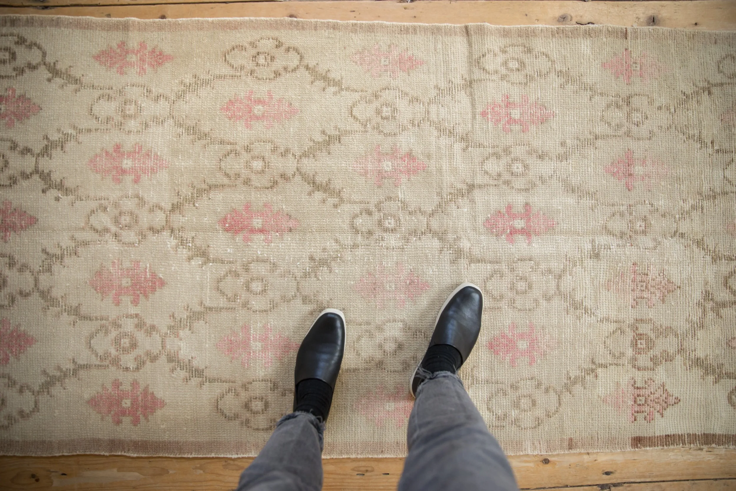 3x6.5 Vintage Distressed Oushak Rug Runner