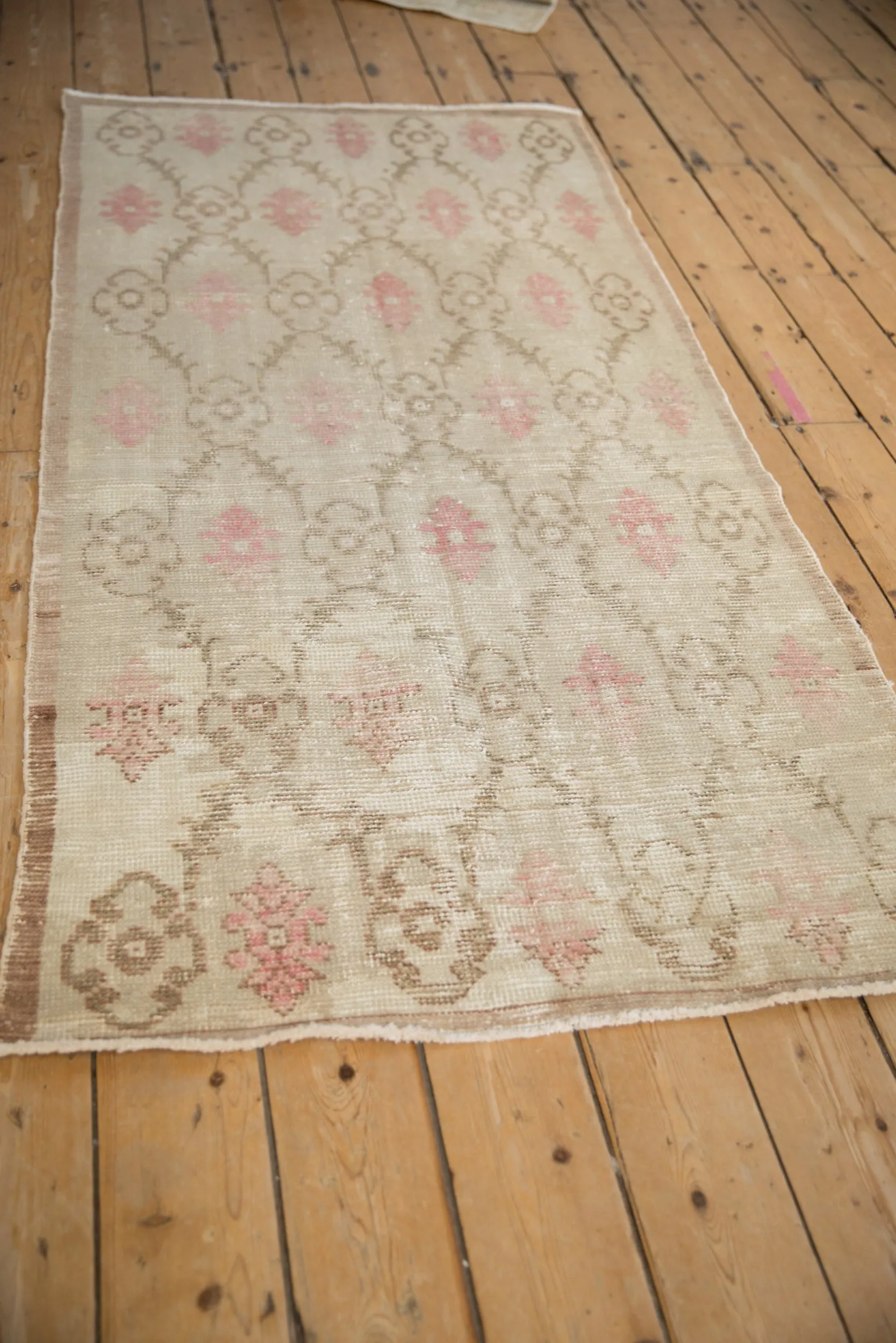 3x6.5 Vintage Distressed Oushak Rug Runner