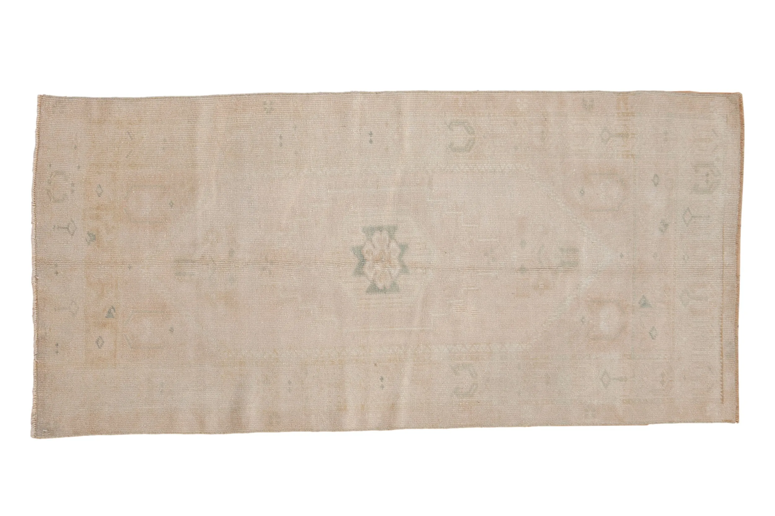 3x6.5 Vintage Distressed Oushak Rug Runner