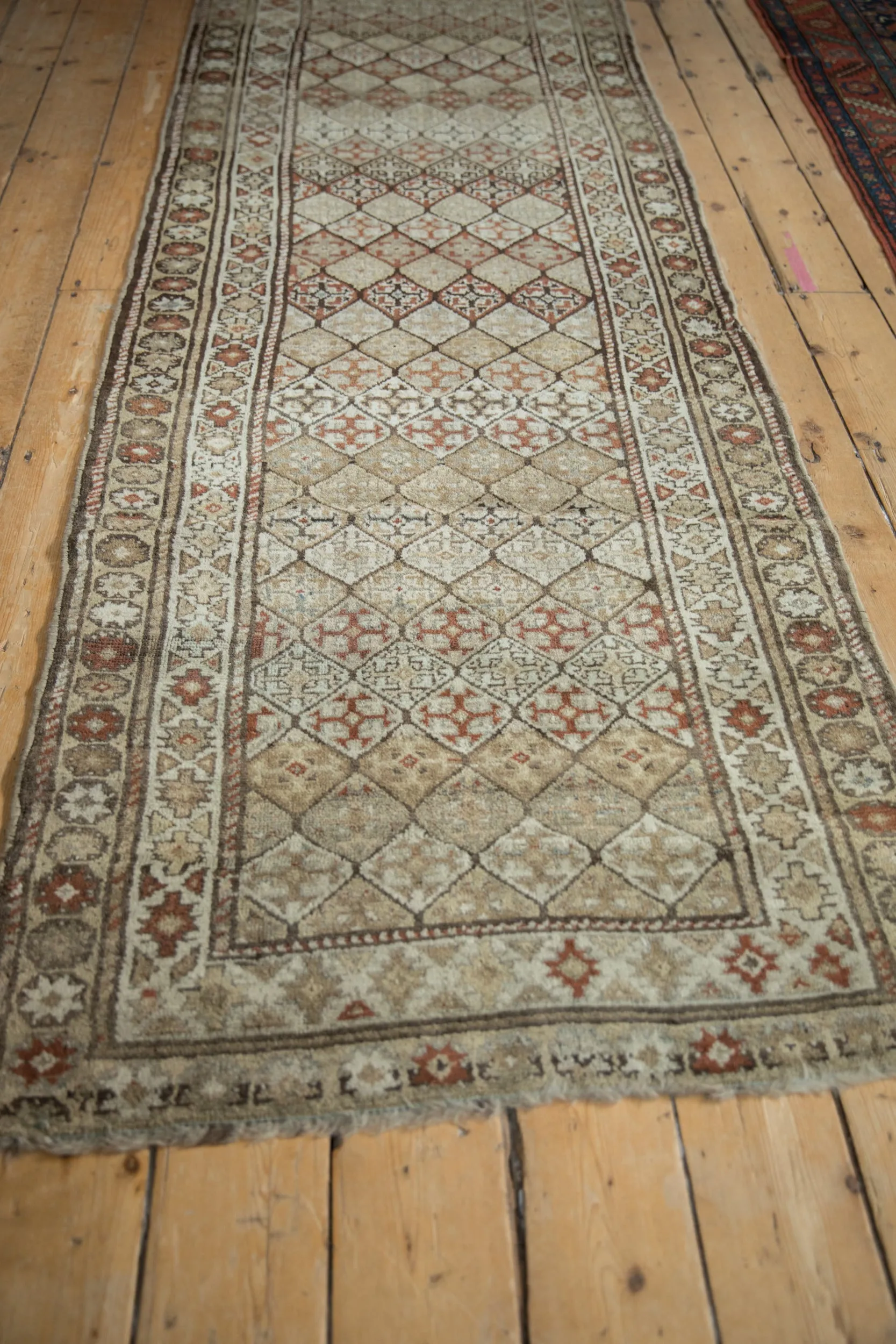 3x9 Vintage Distressed Caucasian Rug Runner