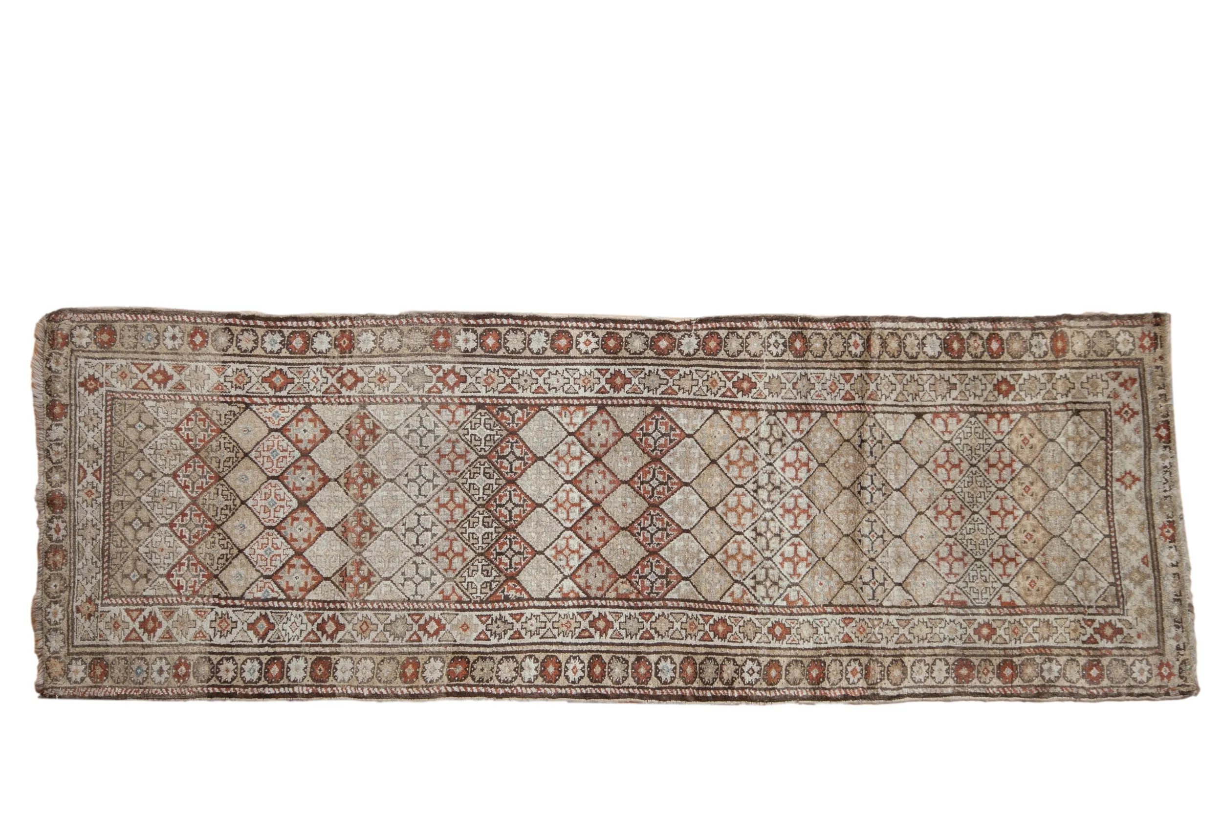 3x9 Vintage Distressed Caucasian Rug Runner