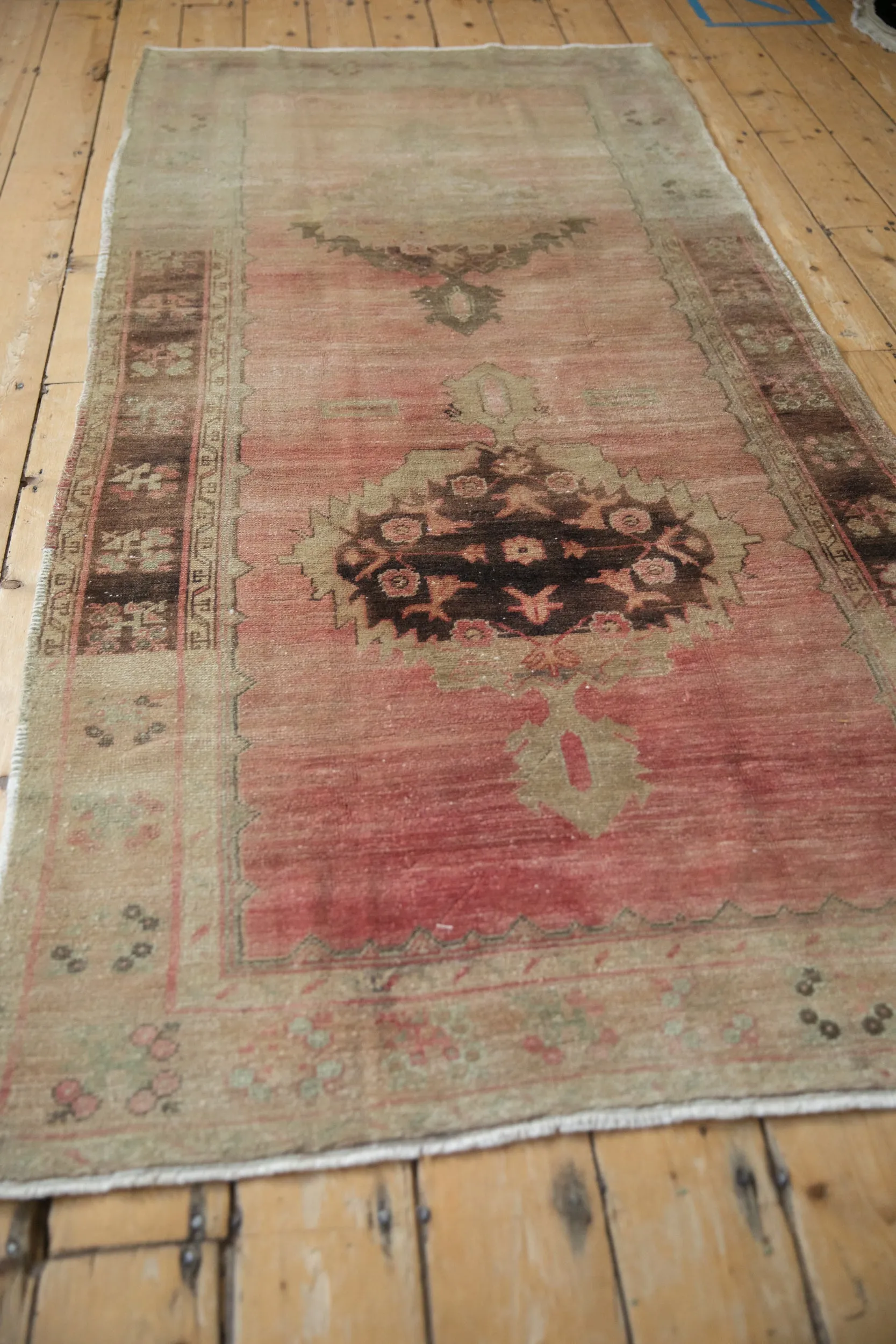 4x8.5 Vintage Distressed Oushak Rug Runner