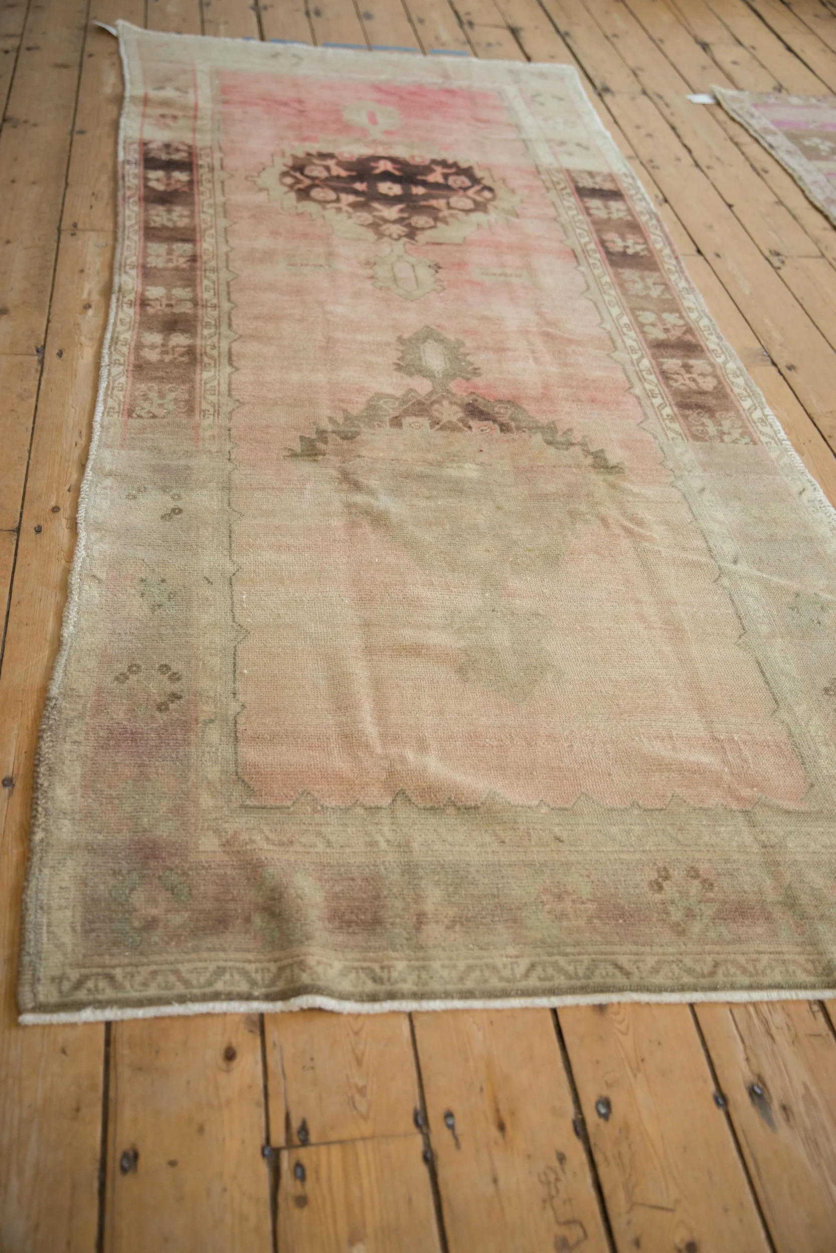 4x8.5 Vintage Distressed Oushak Rug Runner